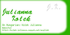 julianna kolek business card